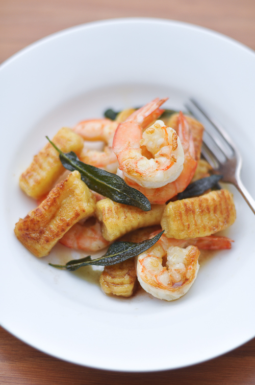 Potato Gnocchi with Prawns, Sage and Burnt Butter